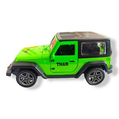 Kart In Box - Thar Car Toy - Jeep - Metal Cars For Kids Toys - Mahindra Thar - Thar Car - Thar Toy Car (Pull Back & Manual Door Opening) (Green) - Image 3
