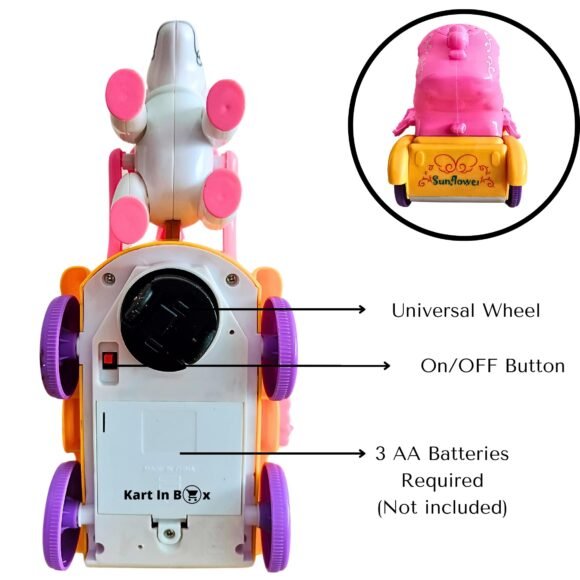 Kart In Box - Kids Toys For 2 - 5 Years Girl - Star Carraige - Toys For 4 Year Old Girl - Lightning - Musical - Universal Wheel - Kids Toys For Girls - Image 4