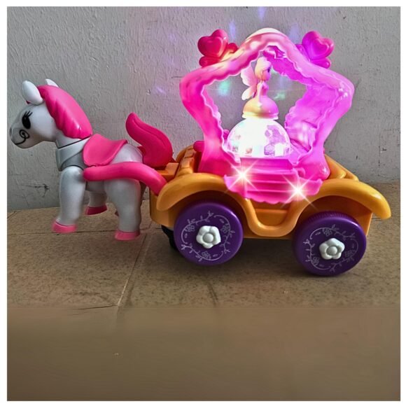 Kart In Box - Kids Toys For 2 - 5 Years Girl - Star Carraige - Toys For 4 Year Old Girl - Lightning - Musical - Universal Wheel - Kids Toys For Girls