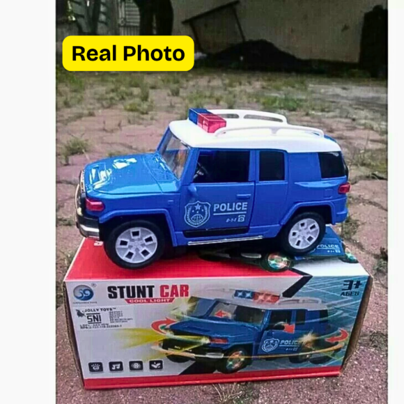 Kart In Box | Police Car Toys for Kids | Toy Cars with Siren and Light (Stunts) Multicolor - Image 2