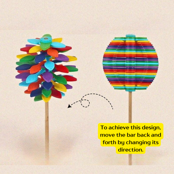 Kart In Box - Stress Relief Candy Flower with Manual Rotating Leaf Design - Image 2