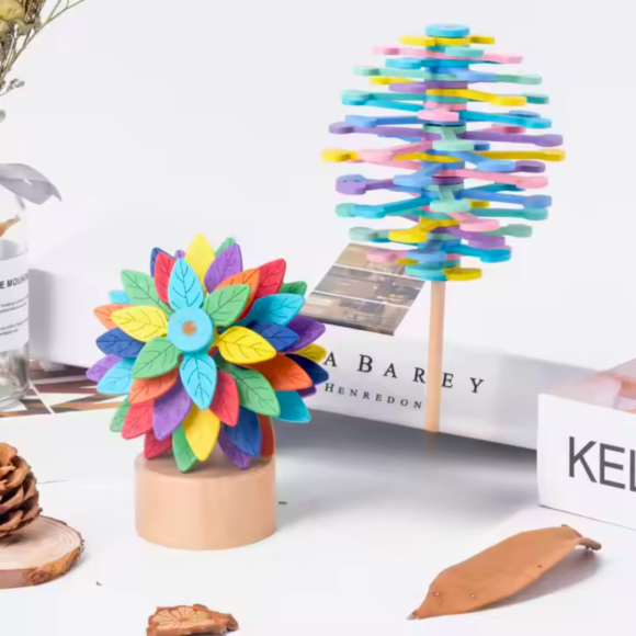 Kart In Box - Stress Relief Candy Flower with Manual Rotating Leaf Design - Image 3