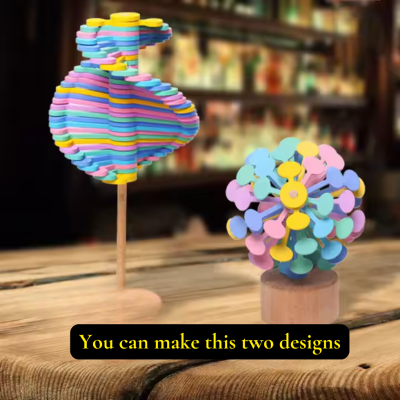 Kart In Box - Stress Relief Candy Flower with Manual Rotating Leaf Design - Image 6