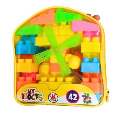 Creative Building Block Blocks Construction Gift Game Toy - Toys Set for Baby - Kids (Multicolor) (42 Blocks)