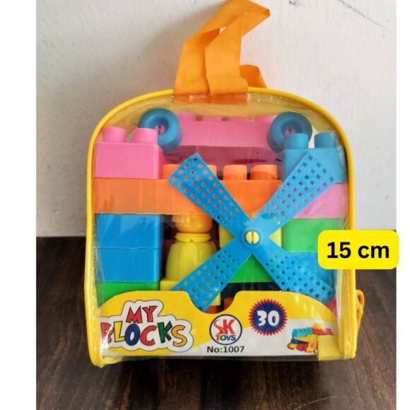Small Size - Creative Building Block Blocks Construction Gift Game Toy - Toys Set for Baby - Kids (Multicolor) (30 Blocks) - Image 3