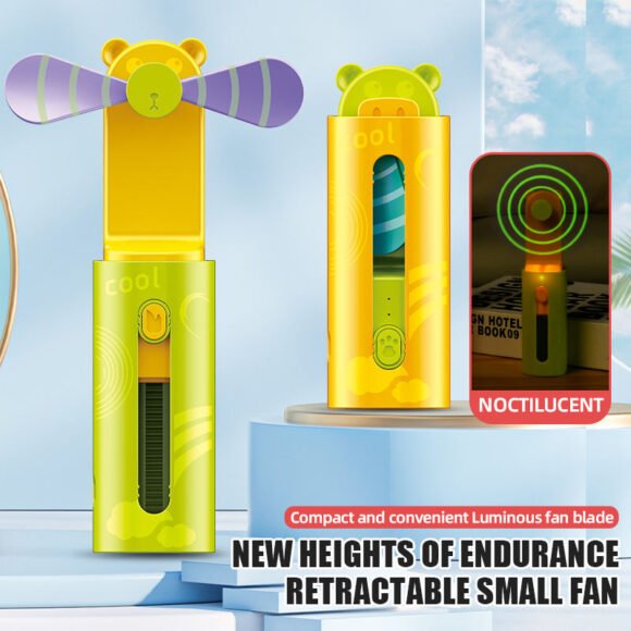 Kart In Box - Portable Rechargeable Fan - Battery-Powered Table Fan for Home Use - Small Size, Convenient Charging, and Electric Cooling (Random Color) (Pocket Friendly) - Image 4