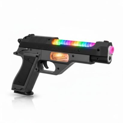 Kart In Box - Electric Pistol Toy with Light and Sound - Realistic Shooting Handgun for Ages 3+ - Pretend Play Weapon Gift for Boys (10 Inch)