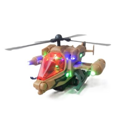 Kart In Box | Musical Helicopter | Battery Operated Helicopter Toy with Flashing Lights & Realistic Sounds | Universal Wheel Pretend Play Toys Light Toy Gift Boys Girls