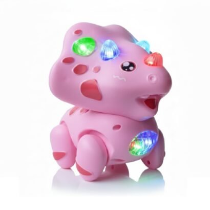 Kart In Box | Dinosaur Toy for Kids 3-5 Years Walking with Roar Sound & Flashing Light | Fun Animal Toys for 4 Year Boy, 3+ Year Old Boy Gift (Triceratops Dinosaur Toy)