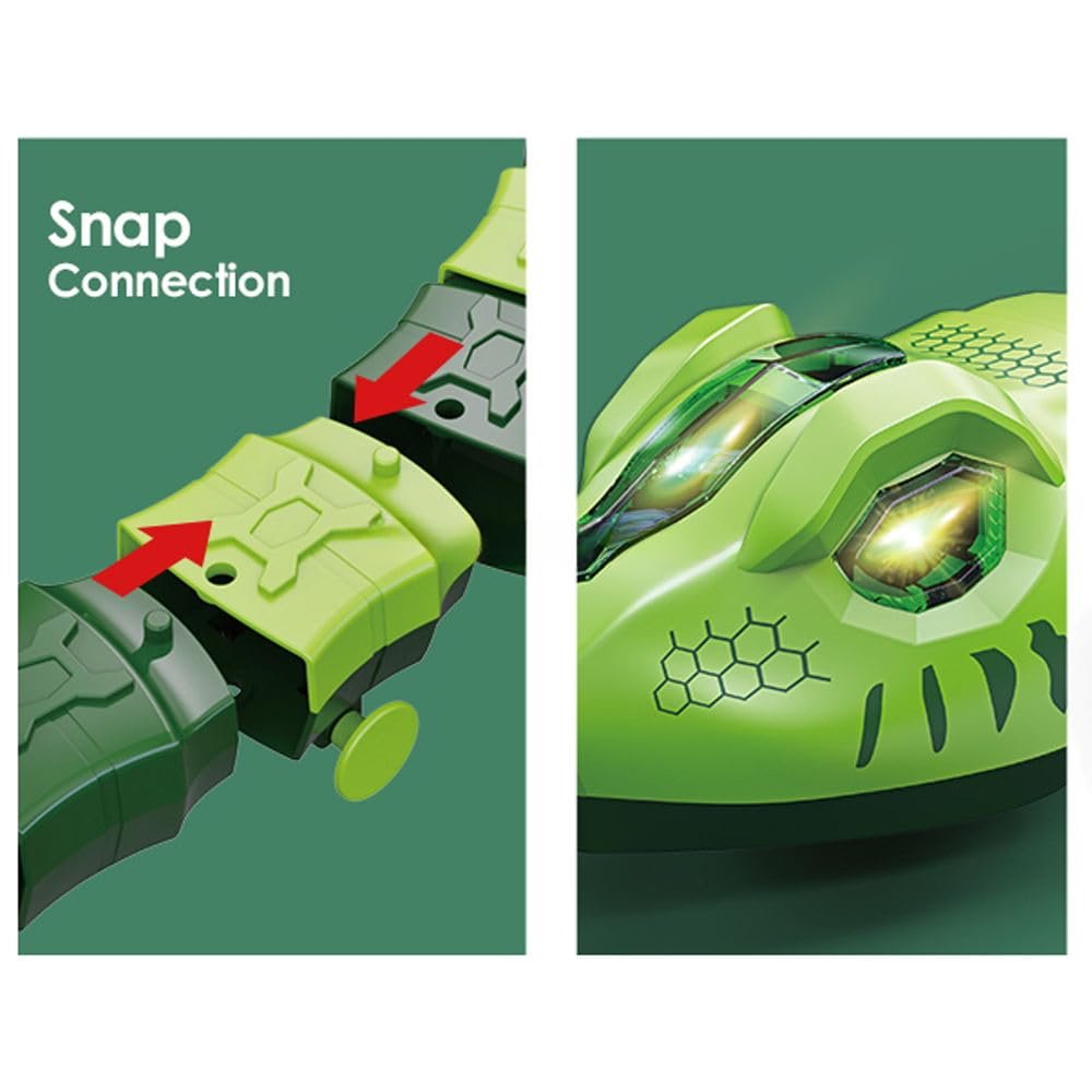 Kart In Box - Snake Toy - Interactive Assembling Snake with Lights & Dodge Mode - Battery-Powered Robotic Snake for Kids 3+ - Musical Snake Toy Fast Speed - Image 3