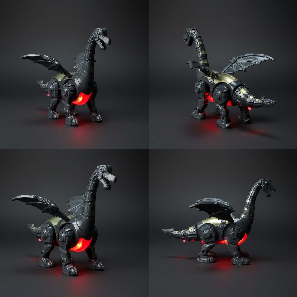 Kart In Box | Dinosaur Toy for Kids 3-5 Years Walking with Roar Sound & Flashing Light | Fun Animal Toys for 4 Year Boy, 3+ Year Old Boy Gift (Brachiosaurus Dinosaur Toy) - Image 2