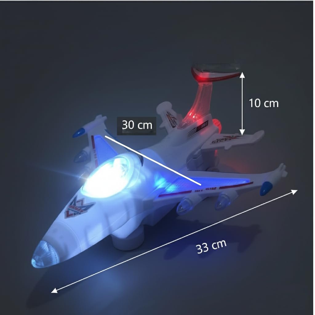 Kart In Box | Aeroplane for Kids, Boys Toys Years, Light Toys for Kids, Musical Battery Operated Floor Running Plane Toy, Gifts for Boys, 32 cm - Image 6