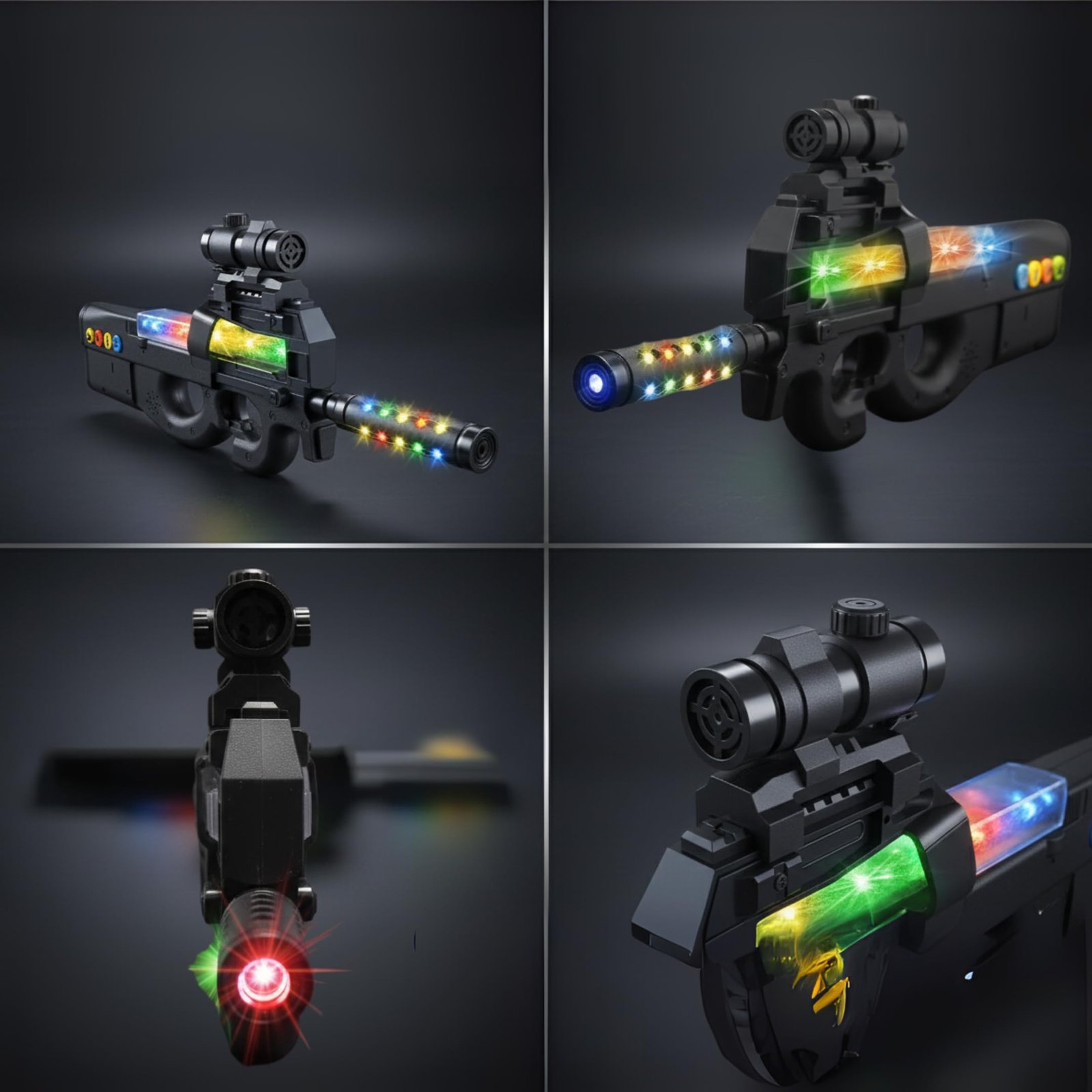 Kart In Box - Electric SMG Style Blaster for Ages 6-12 - Realistic Light-Up Shooting Gun - Pretend Play Weapon Gift for Boys - Flashing Lights - Music - Vibration (Sniper - 18 Inch) - Image 2