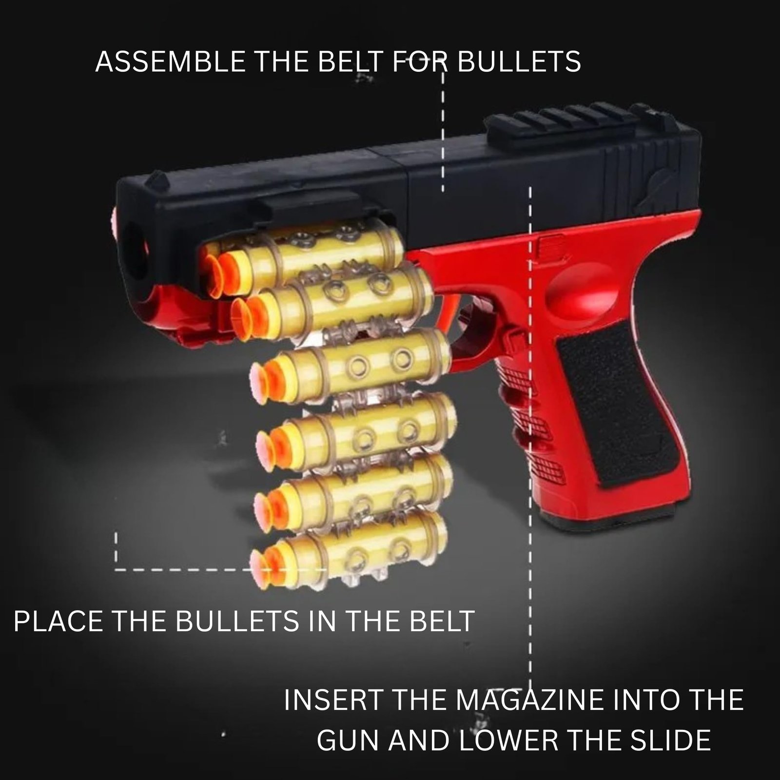 Kart In Box - Pistol Toy for Kids 6-12 - Shooting Foam Dart Blaster - Durable Build Handgun - Kids Pistol Toy for Boys - Toy Gun Pistol for Boys 3-5 - Pretend Play Weapon Gift (Glook Gun - 8 Inch) - Image 5