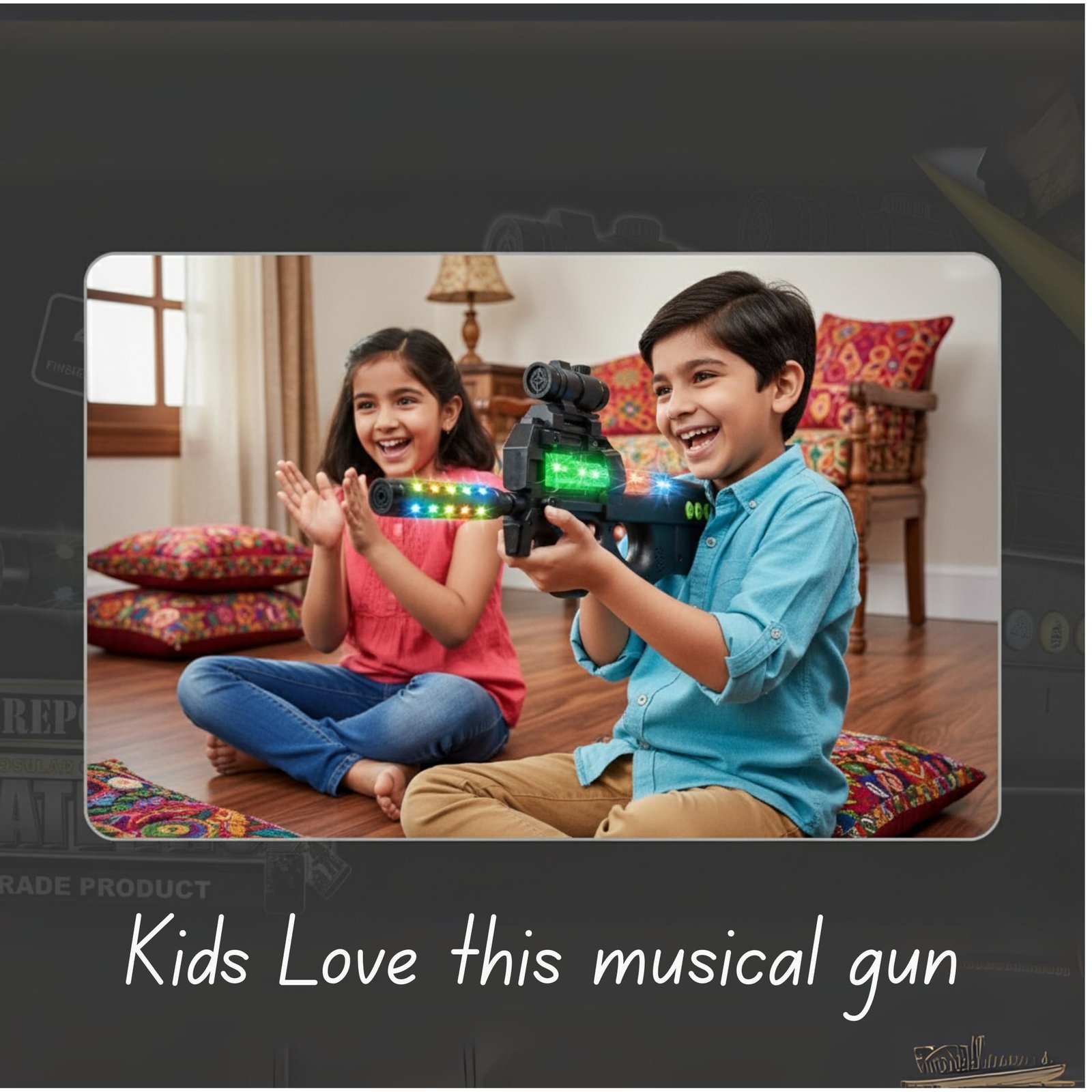 Kart In Box - Electric SMG Style Blaster for Ages 6-12 - Realistic Light-Up Shooting Gun - Pretend Play Weapon Gift for Boys - Flashing Lights - Music - Vibration (Sniper - 18 Inch) - Image 3