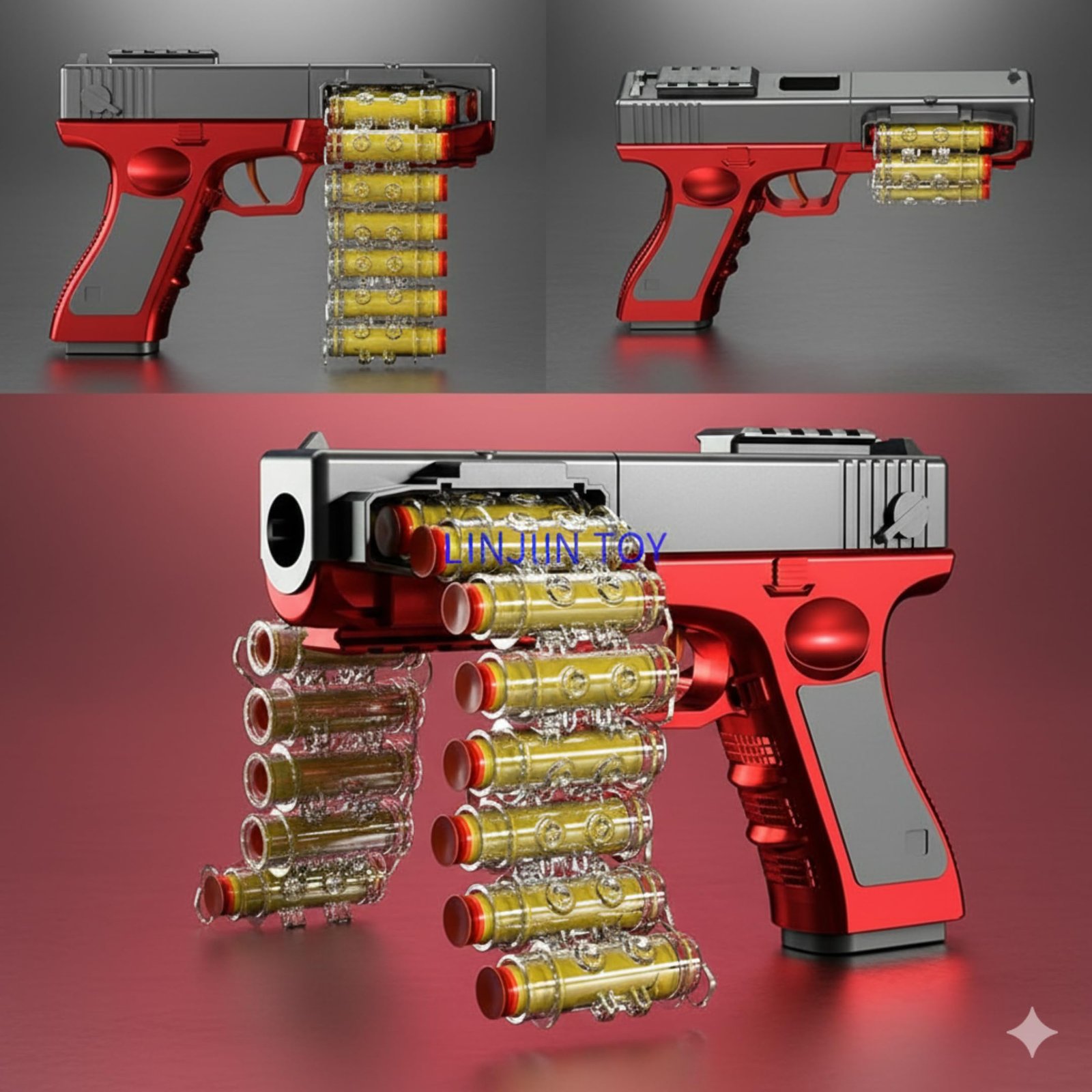 Kart In Box - Pistol Toy for Kids 6-12 - Shooting Foam Dart Blaster - Durable Build Handgun - Kids Pistol Toy for Boys - Toy Gun Pistol for Boys 3-5 - Pretend Play Weapon Gift (Glook Gun - 8 Inch) - Image 2