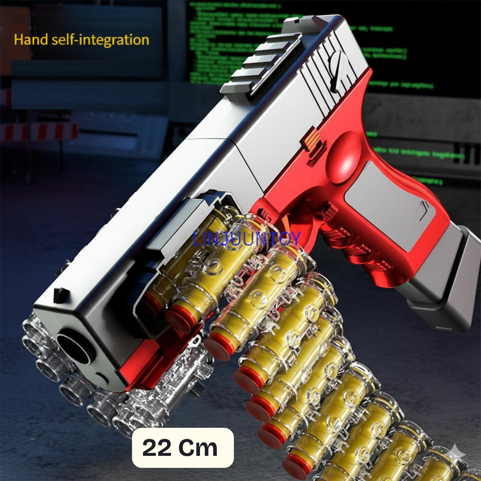 Kart In Box - Pistol Toy for Kids 6-12 - Shooting Foam Dart Blaster - Durable Build Handgun - Kids Pistol Toy for Boys - Toy Gun Pistol for Boys 3-5 - Pretend Play Weapon Gift (Glook Gun - 8 Inch) - Image 6