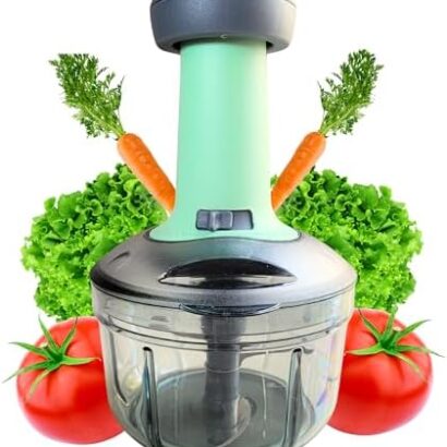 AIO1store11 Manual Vegetable & Onion Chopper, Push Chopper for Kitchen Use, Salad & Veggie Chopper, Heavy Duty Hand Chopper Machine 650ml (Multicolor)