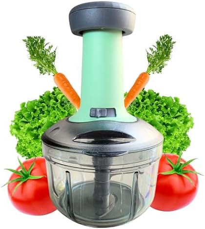 AIO1store11 Manual Vegetable & Onion Chopper, Push Chopper for Kitchen Use, Salad & Veggie Chopper, Heavy Duty Hand Chopper Machine 650ml (Multicolor)